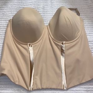 Body shaper longline bra with side boning 38D